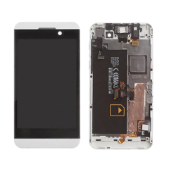 Blackberry Z10 Full LCD Digitizer Touch Screen Assembly with frame Replacement Part White