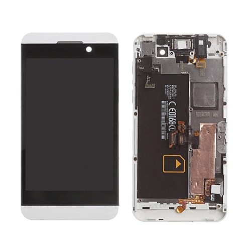 Blackberry Z10 Full LCD Digitizer Touch Screen Assembly with frame Replacement Part White