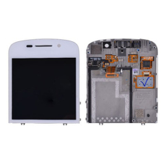 Blackberry Q10 Full LCD Digitizer Touch Screen Assembly with frame Replacement Part White