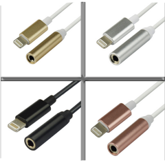 Apple iPhone 7 3.5mm Mental Lightning to Headphone Jack Audio Adaptors