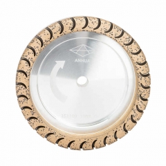 Curve Full Segmented Diamond Cup Wheel Q6   175*50（Bore）*15*10 Left + 100#
