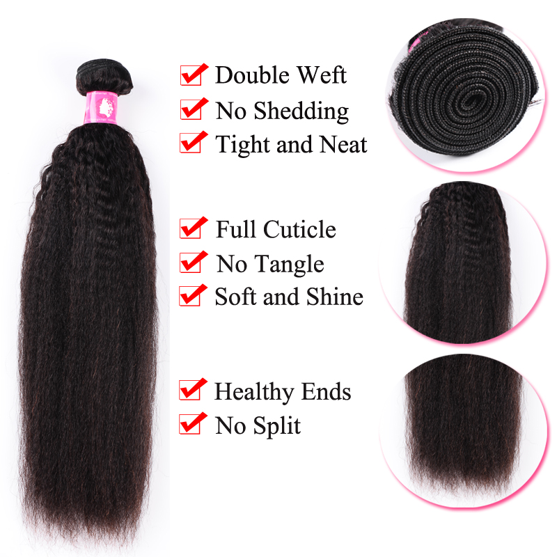 Brazilian kinky straight hair bundles