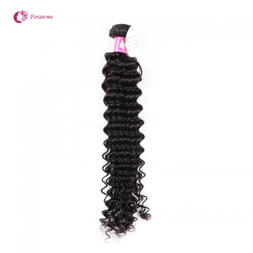 Virgin Brazilian Deep Wave Human Hair Weaves 1 Bundle Forawme Hair