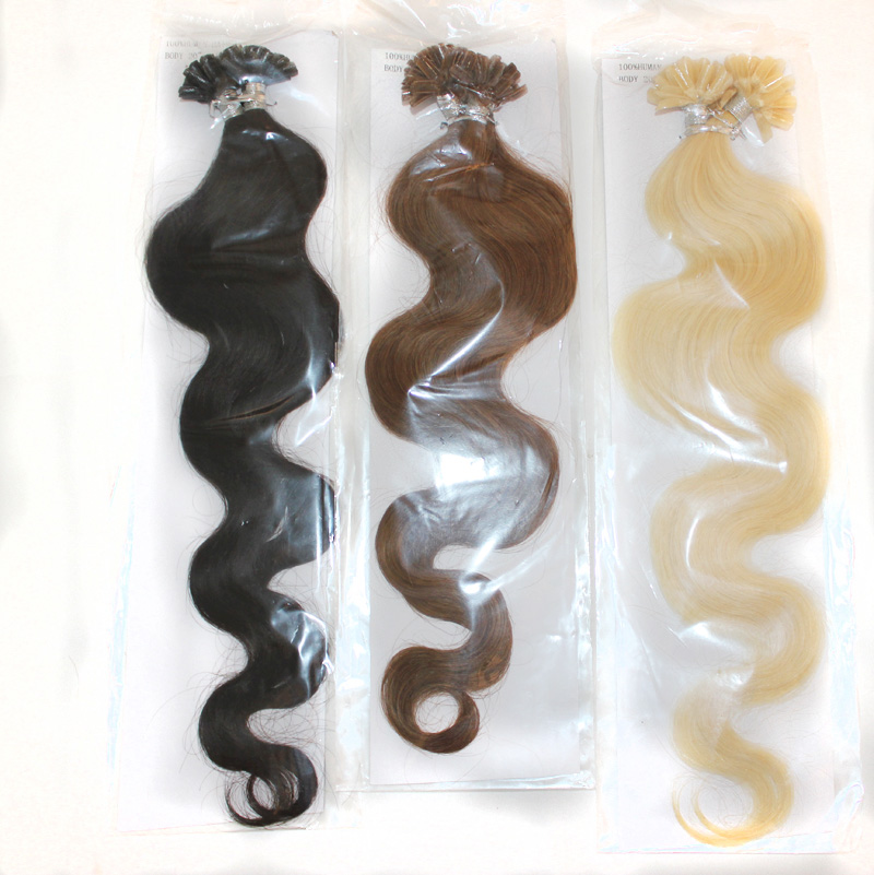 body wave U tip hair extensions