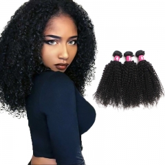Brazilian Kinky Curly Human Hair Bundles 1B Natural Color Virgin Afro Kinky Curly Hair Weft 3pcs/lot