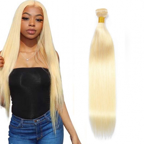 Brazilian 613 Straight Hair Bundles Soft Blonde Human Hair Body Wave Blonde Hair Weft