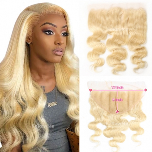 Pre plucked Body Wave 13X6 Ear to Ear Lace Frontals 613 Blonde Human Hair Pieces Transparent  13X4 HD Invisible Lace Frontal Closure