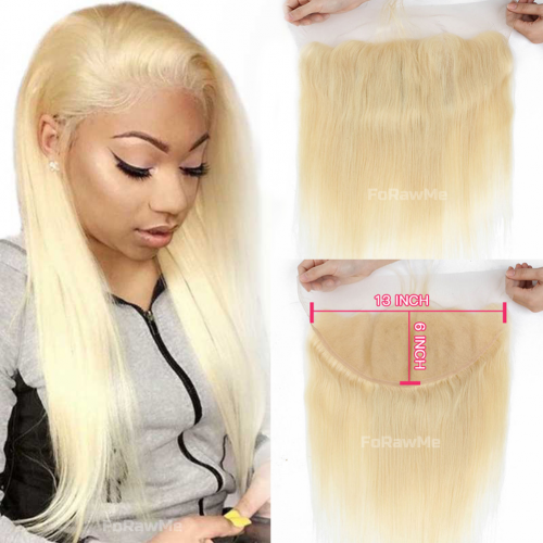 613 Straight Transparent Lace Frontal Human Hair 13X6 Ear to Ear Hd Invisible Lace Frontals Pre Plucked