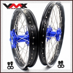 VMX 21/18 Motorcycle Enduro Wheels Rim Fit SUZUKI DRZ 400E 400S 400SM 2000-2024 Blue Hub