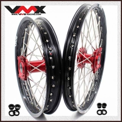 VMX 21/18 Enduro Wheels Set Fit HUSQVARNA TE/TC/TXC/SMR 2000-2013 Red Hub