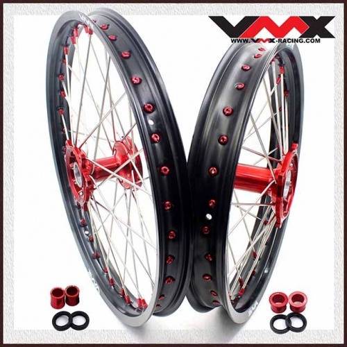 VMX 21/19 MX Casting Motorcycle Wheel Set Fit HONDA CRF250R CRF450R 2023 Red