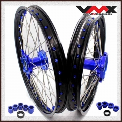 VMX 21/19 MX Casting Wheel Set Fit YAMAHA YZ250F/450F YZ125/250 Blue Hub/Nipple