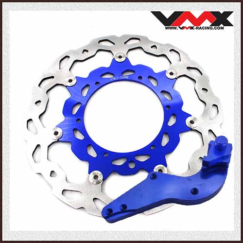 VMX 320mm Oversize Floating Brake Disc, Rotor, Adapter, Bracket Compatible with KTM New model 69mm Blue