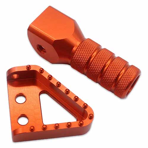 CNC Rear Brake Pedal Step Plate Tip Gear Shift Lever Compatible with KTM 2000-2016 Orange