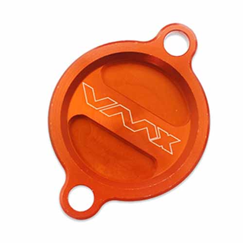 CNC Oil Filter Cover Compatible with KTM SX-F EXC-F Orange