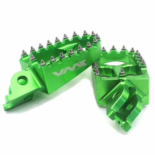 FOOTPEGS GREEN FIT KAWASAKI KX250F KX450F KLX450