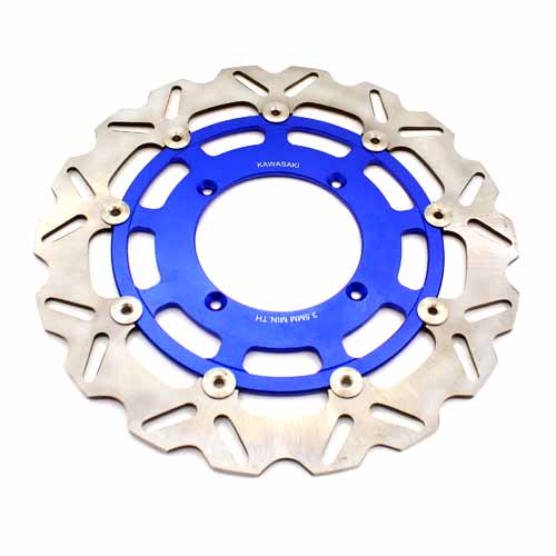 320MM BLUE OVERSIZE FLOATING DISC ROTORS FIT KAWASAKI KX KXF