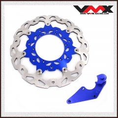 320MM Oversize Front Brake Disc Rotors Adapter Fit YAMAHA Blue YZF