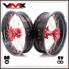 VMX 3.5/5.0 Motorcycle Supermoto Wheel Rim Fit HUSQVARNA TE/TC/TXC/SMR 2001-2011 Red Nipple