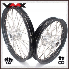 VMX 17/14 Kid's Small Wheels Set Compatible with KTM85 SX Silver Hub 2003-2020