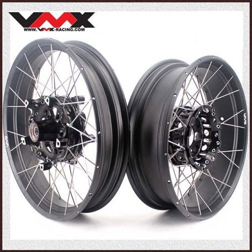 VMX Fit BMW R1200GS/R1250  Tubeless Wheels Rims 3.0*19"/4.5*17" Set Black Hub/ Rim