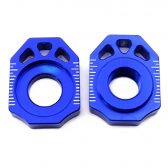 CNC Rear 20MM Axle Spindle Chain Adjuster Blocks Compatible with KTM SX EXC XCW 125-530 Blue 20MM