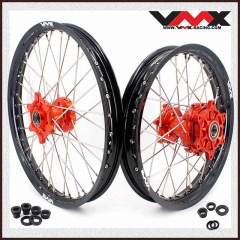 VMX 21/18 Enduro Racing Cush Drive Wheel Compatible with KTM EXC-F 250 2003-2024 Orange Hub