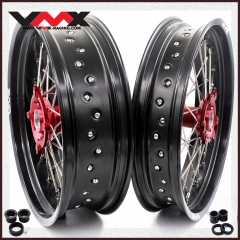VMX 3.5/5.0 Motorcycle Supermoto Wheels Rim Fit HONDA CRF250R CRF450R 2014-2024 Red Hub