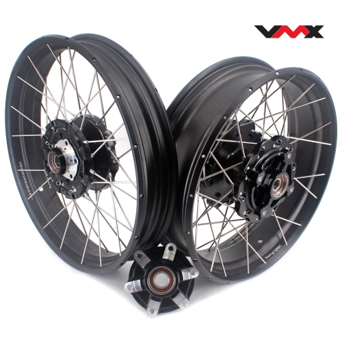 VMX Fit Triu mph Bonneville T100  T120 Tubeless Wheels 2.5*18"/4.25*17"  Black Hub Black Rim