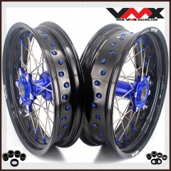 VMX 3.5/5.0 Dirt Bike Casting Supermoto Wheels Fit KTM SXF EXC 250 2003-2024 Blue Hub/Nipple