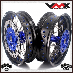 VMX 3.5/5.0 Motorcycle Casting Supermoto Wheels fit KTM EXC SXF Blue Hub/Nipple Disc 2003-2024