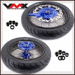 VMX 3.5/5.0 Motorcycle Supermoto Wheels With CST Tire Fit KTM EXC SXF XCF 125 250 450 Blue