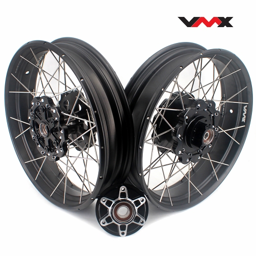 VMX Fit Husqvarna 401 2020-2021 Tubeless Wheels 2.5*17"/3.5*17" Rims Black Hub Black Rim