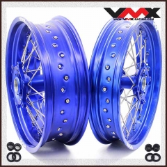 VMX 3.5/5.0 Motorcycle Supermoto Wheels Set Fit SHERCO  SER & SEF (All) Blue Hub Blue Rim