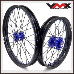 VMX 1.6*19" /1.85*16" Fit Surron Light Bee, Electric Dirt Bike Wheels Rim  Blue Nipple Black Spoke