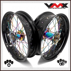 VMX 3.5/5.0 Vacuum Coating Rainbow Supermoto Dirt Bike Wheels Rims Fit KTM EXC  SXF  2003-2024