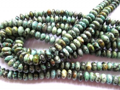 high quality bulk genuine African turquoise beads rondelle abacus jewelry beads 4x6mm--5strands 16in