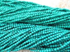 high quality turquoise semi precious round ball green blue jewelry beads 4mm--5strands 16inch/per st