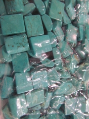 high quality 15x20mm 100pcs, wholesale turquoise beads rectangle ablong jewelry bead--two drilled