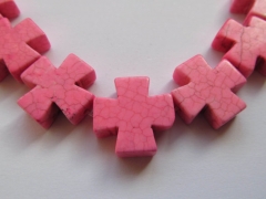 high quality 20mm 2strands turquoise beads crosses pink assortment jewelry bead