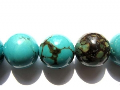 high quality turquoise semi precious round ball green blue jewelry beads 12mm--5strands 16inch/per s