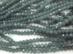 wholesale 5strands 4x6 5x8 6x10mm Crystal like crystal beads Rondelle Abacus Faceted Dark grey gray 