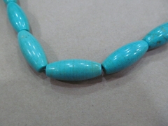 whoesale big turquoise beads column barrel facted jewelry beads 10x30mm ---5strands 16inch/per stran