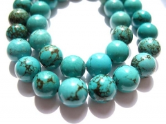 high quality turquoise semi precious round ball green blue jewelry beads 12mm--5strands 16inch/per s