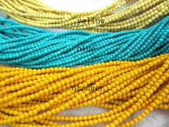 free ship--bulk 4mm 20strands turquoise semi precious round ball oranger blue multicolor jewelry cha