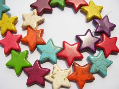 wholesale turquoise semi precious star green pink hot red blue oranger black mixed jewelry beads 15m