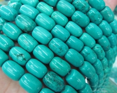 high quality 2strands Stabilizd turquoise semi precious column barrel drum 6x10 8x12 10x14mm full st