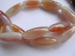 5strands 10x30mm genuine agate bead rice egg black jet white mixed jewelry beads focal 13x40mm--2str