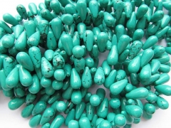 LOT high quality turquoise semi precious drop onion smooth jewelry bead 7x14mm --4strands 16inch