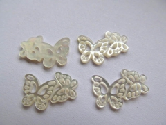 top quality handmade butterfly carved MOP shell mother of pearl carved white jewelry bead 12x16mm 12